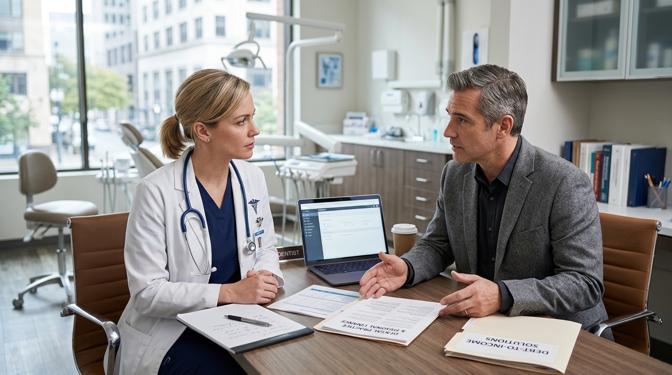 Illustration: Managing Debt-to-Income for Personal Financial Stability as a Dentist